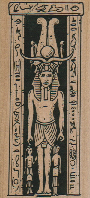 Egyptian Statue Man/Alcove 2 1/4 x 4 1/2-0