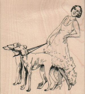 Lady With Dog Trio 3 1/2 x 3 3/4-0