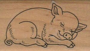 Napping Pig 1 1/2 x 2 1/2-0