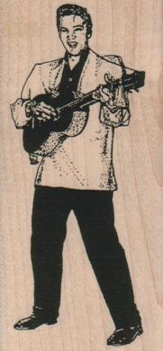 Elvis And Guitar 2 x 4-0