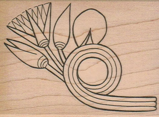 Egyptian Lotus Design 3 x 3 1/2-0