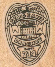 Dragnet Badge 714 1 x 1 1/4-0