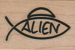 Alien Symbol 1 1/4 x 1 3/4-0