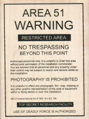 Area 51 Warning 3 1/4 x 4 1/4-0