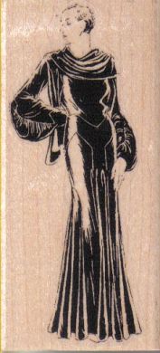 Lady In Long Dress 1 3/4 x 3 1/2-0