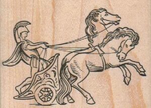 Roman Chariot/Horses 3 1/2 x 2 1/2-0