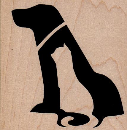 Dog And Cat Silhouette 3 x 3-0