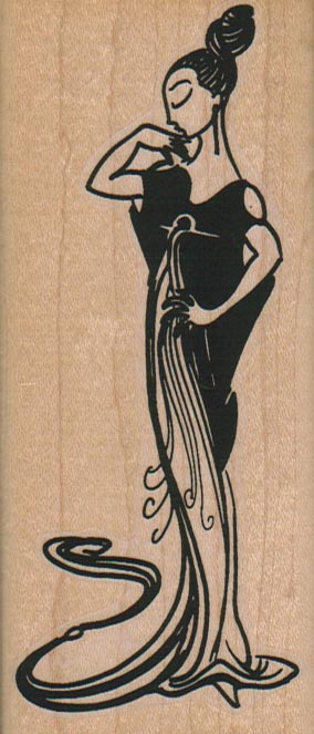 Elegant Art Nouveau Lady 2 x 4 1/2-0