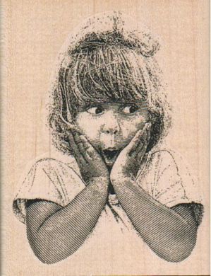 Surprised Girl/Small 2 3/4 x 3 1/2-0