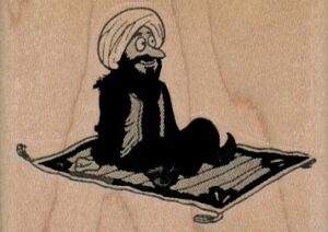 Man On Flying Carpet 2 1/2 x 1 3/4-0