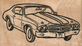 Chevelle Muscle Car (Outline) 3 x 1 3/4-0