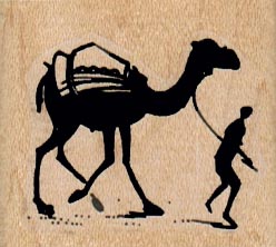 Man Leading Camel 1 3/4 x 1 1/2-0