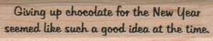 Giving Up Chocolate 3/4 x 3 1/4-0