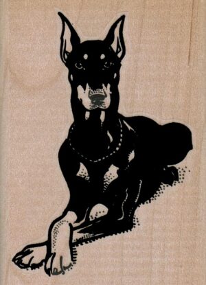 Doberman Dog On Duty 2 x 2 3/4-0