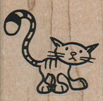 Cute Cat/Striped Tail 1 1/2 x 1 1/2-0