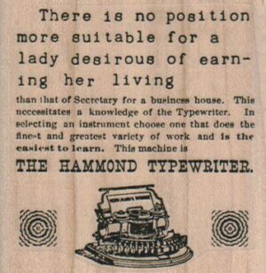 The Hammond Typewriter Ad 2 1/2 x 2 1/2-0