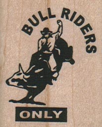 Bull Riders Only 1 1/2 x 1 3/4-0
