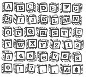 Child's Block Alphabet Unmounted-0