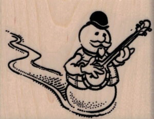 Snowman Banjo Player 3 x 2 1/4-0