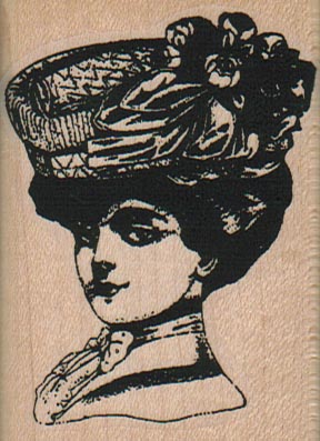 Victorian Lady With Hat 2 x 2 3/4-0