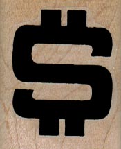 Dollar Sign/Large 1 1/4 x 1 1/2-0