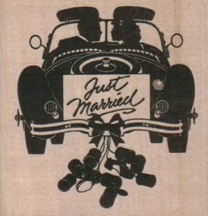 Just Married Car 2 3/4 x 2 3/4-0