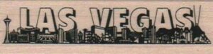 Las Vegas Skyline/Words/Sm 1 x 3-0