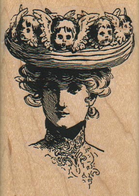 Lady In Cherub Hat 2 x 2 3/4-0
