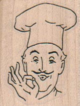 Chef Giving Sign 1 1/4 x 1 1/2-0