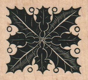 Poinsettia Square 2 1/4 x 2-0