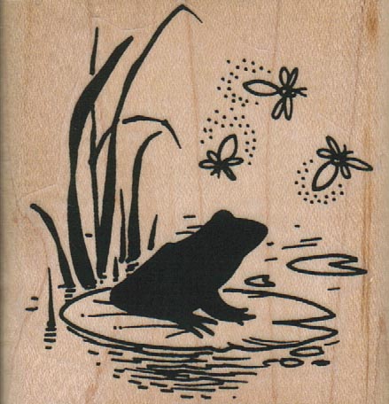 Frog On Pad/Fireflies 2 1/4 x 2 1/2-0