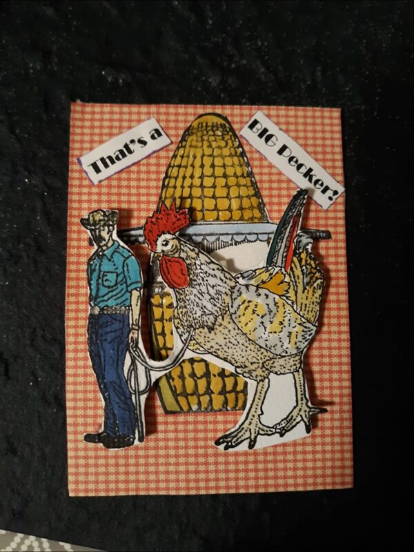 Man With Big Rooster 2 3/4 x 2 1/2-91550