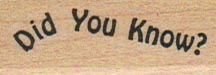 Did You Know/Line 3/4 x 1 1/2-0