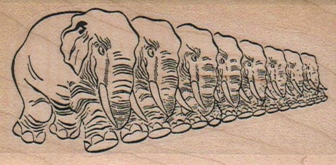 Row O' Elephants 1 3/4 x 3 1/4-0