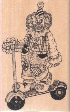 Clown On Scooter 2 1/2 x 3 3/4-0