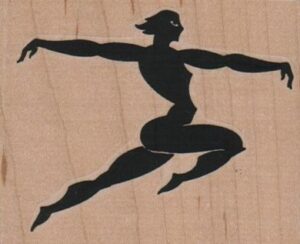 Leaping Man Silhouette 3 1/2 x 2 3/4-0