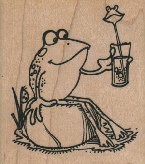 Frog With Drink 2 1/4 x 2 1/2-0