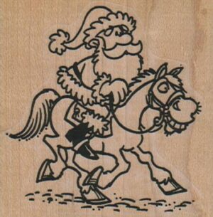 Santa Riding Horse 2 1/2 x 2 1/2-0