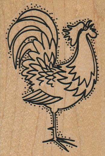 Rooster Crowing 2 1/2 x 3 1/2-0