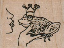 Kissing A Frog Prince 2 1/4 x 1 3/4-0