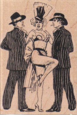 Lady With Two Escorts 2 1/4 x 3-0