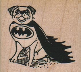 Bat Pug Dog 2 x 1 3/4-0