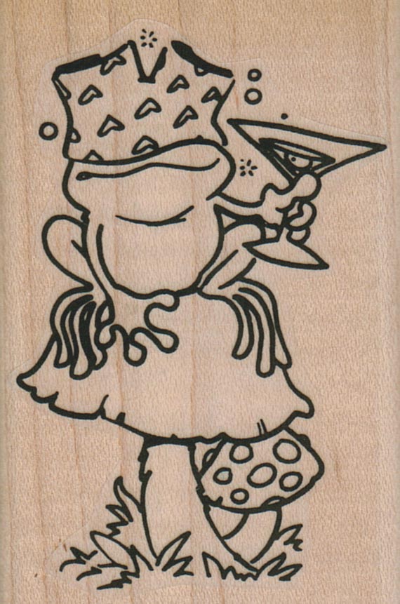 Partying Frog On Mushroom 2 x 3-0