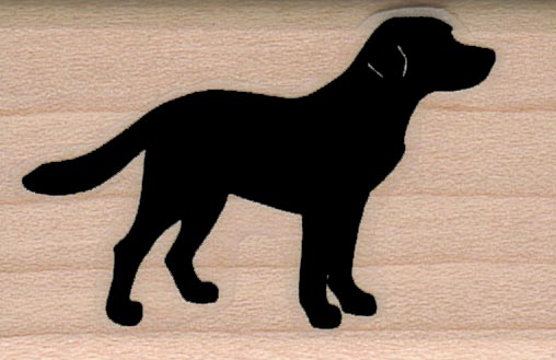 Silhouette Dog Side View 1 1/4 x 1 3/4-0