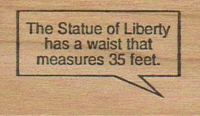 The Statue Of Liberty 1 1/4 x 2-0