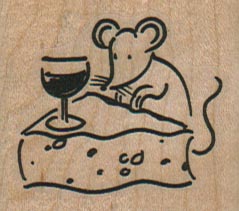 Wine And Cheese Mouse 1 3/4 x 1 1/2-0