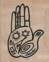 Hand With Symbols 1 1/2 x 1 3/4-0