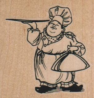 Chef With Tray 2 1/2 x 2 1/2-0