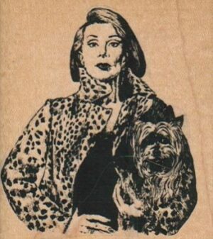 Lady With Dog 2 1/2 x 2 3/4-0