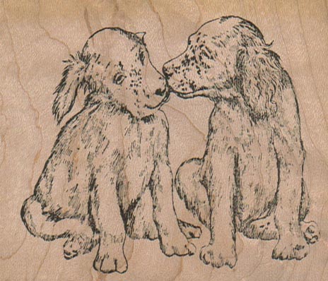 Kissing Dogs 3 1/4 x 2 3/4-0